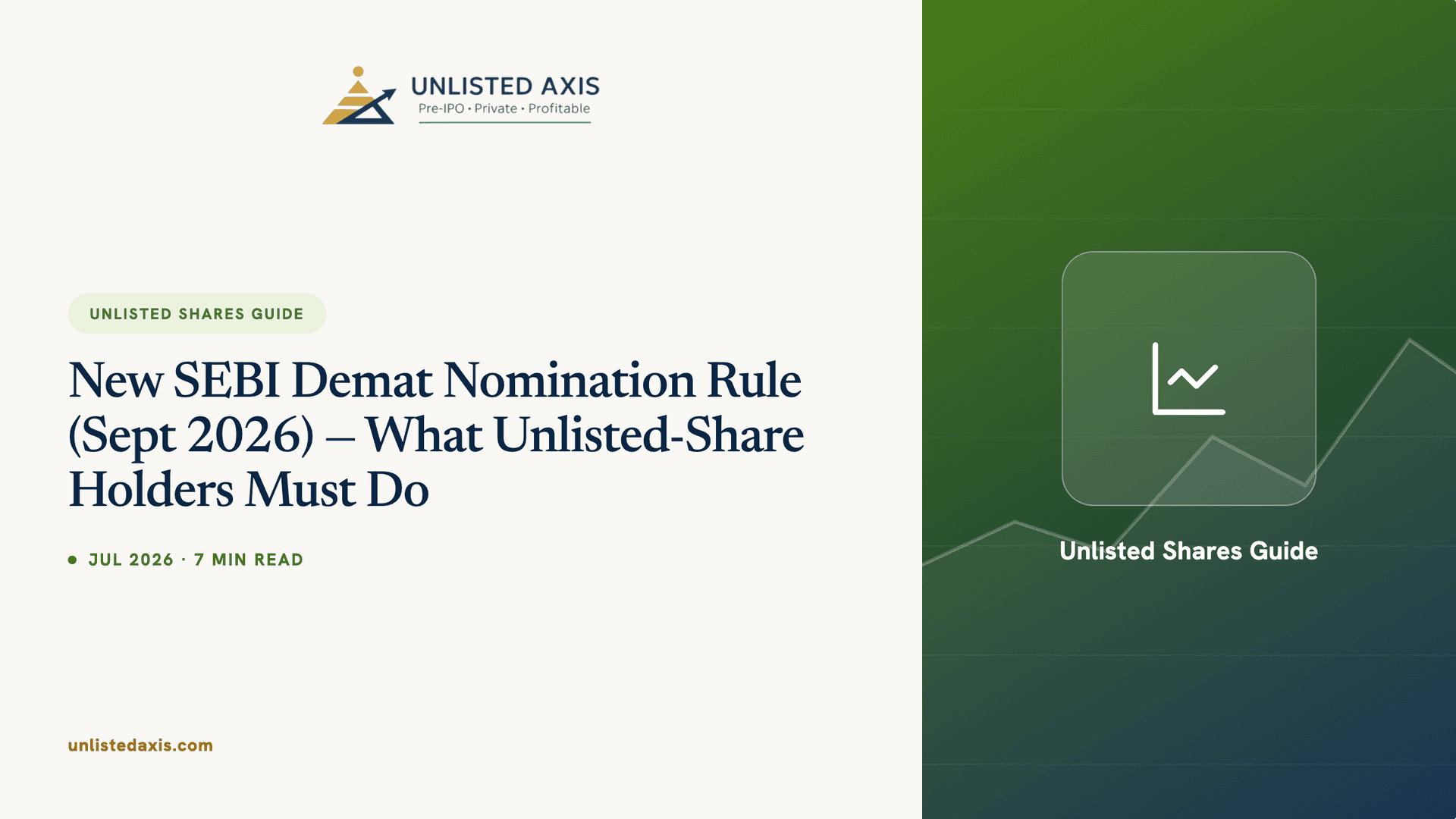 Demat Nomination Rule September 2026 & SEBI's Unlisted-Platform Warning: A Holder's Checklist